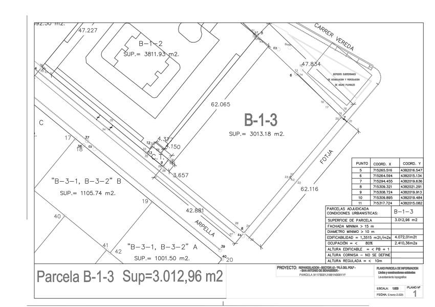 Descripción 441 - URBANO NO RESIDENCIAL.
Parcelas para hostales, hoteles y naves. 

Se venden parcelas urbanas consolidadas de uso terciario.
Desde 84.00